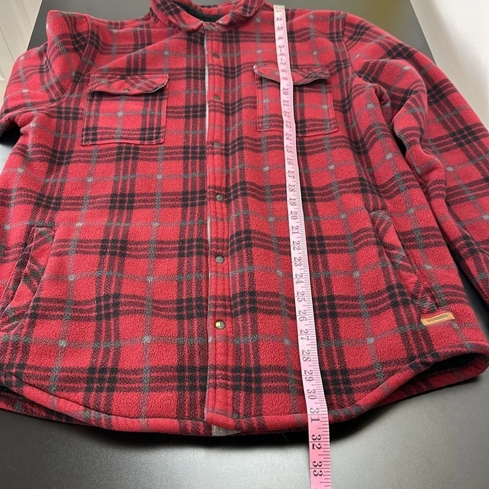 Voyager Plaid‎ Polar Fleece Snap Front Shirt Jacket Shacket XL Workwear Outddor
